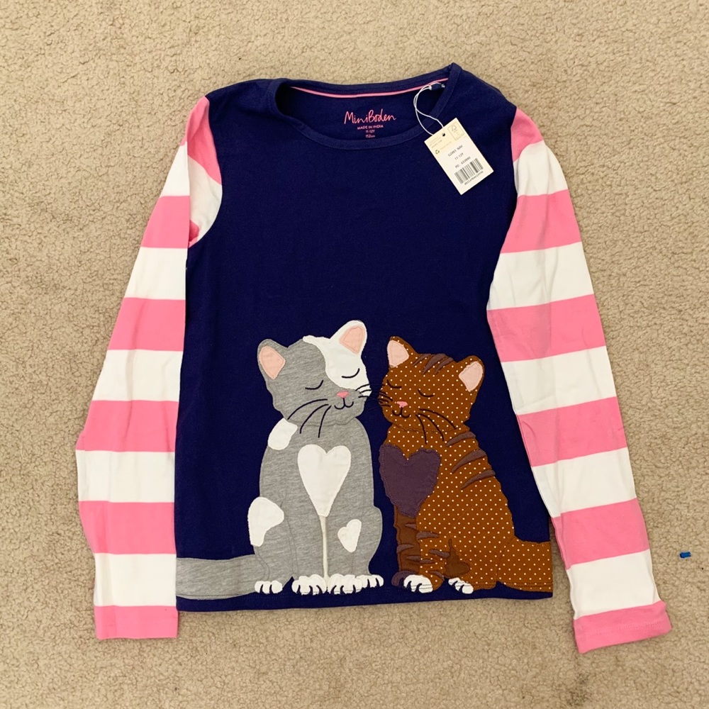 Mini Boden cat shirt
